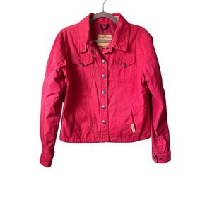 Powder River Outfitters Panhandle Slim Red Western Cotton Jacket Womens Large